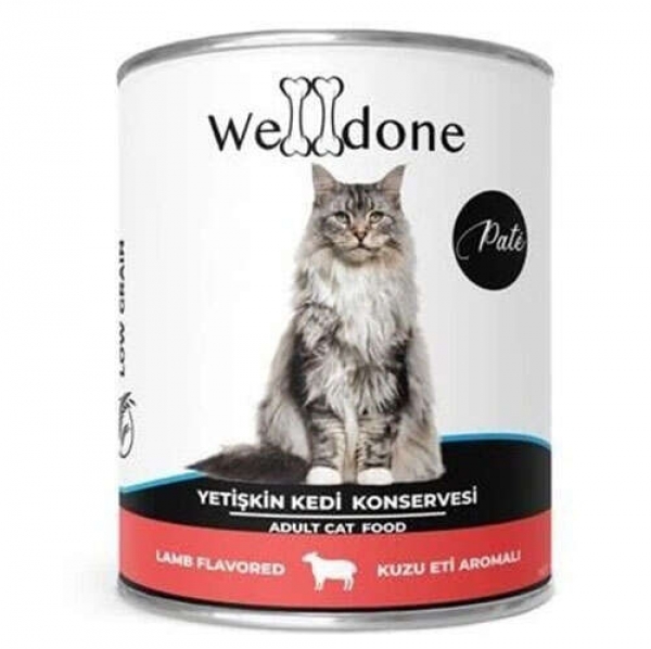 Welldone Kuzu Etli Pate Yetişkin 415 gr Kedi Maması