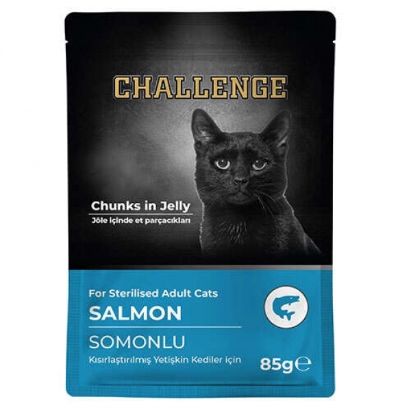 Challenge Pouch Somonlu Kısırlaştırılmış 85 gr Kedi Maması
