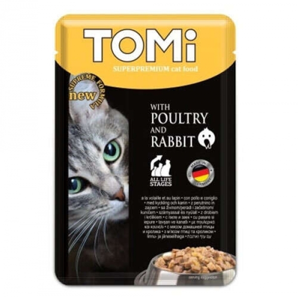 Tomi Pouch Kümes Hayvanı ve Tavşan 100 gr Kedi Maması
