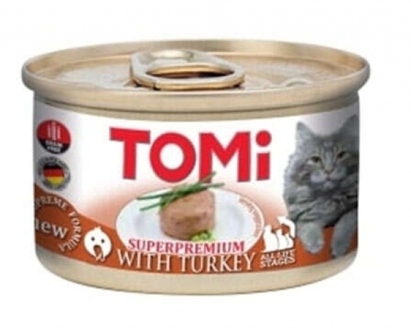 Tomi Hindi Etli Tahılsız 85 gr Kedi Maması