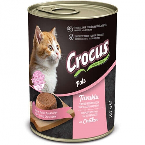 Crocus Pate Tavuk Etli Yavru 400 gr Kedi Maması
