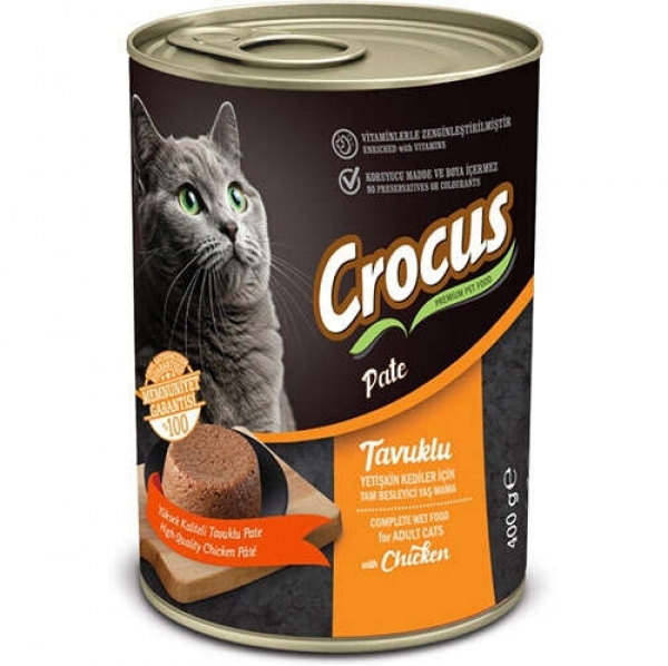Crocus Pate Tavuk Etli Yetişkin 400 gr Kedi Maması