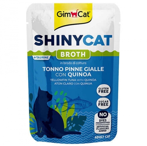 Gimcat GimCat Shinycat Pouch Sarı Yüzgeçli Ton Balıklı ve Kinoalı 70 gr Kedi Maması