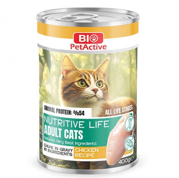 Bio Pet Active Nutritive Life Tavuk Etli 400 gr Kedi Maması