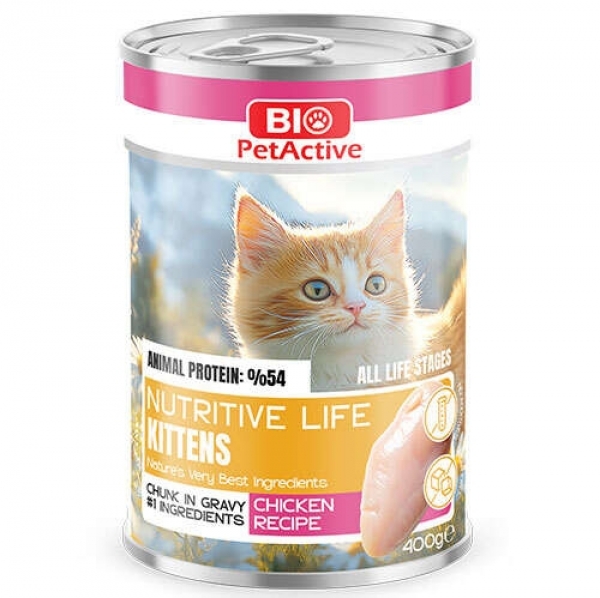 Bio Pet Active Nutritive Life Tavuk Etli Yavru 400 gr Kedi Maması