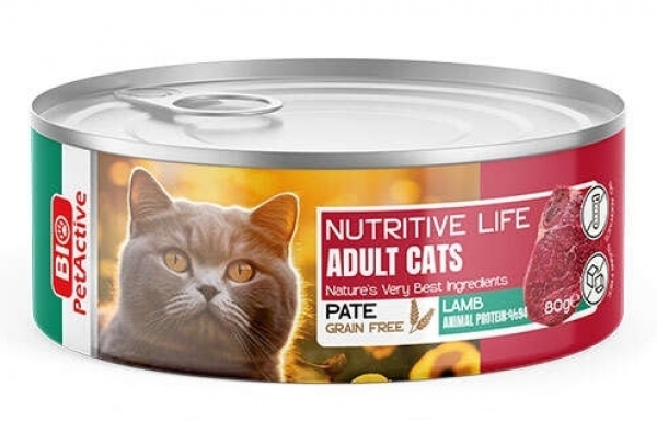 Bio Pet Active Nutritive Life Kuzu Etli Ezme 80 gr Kedi Maması