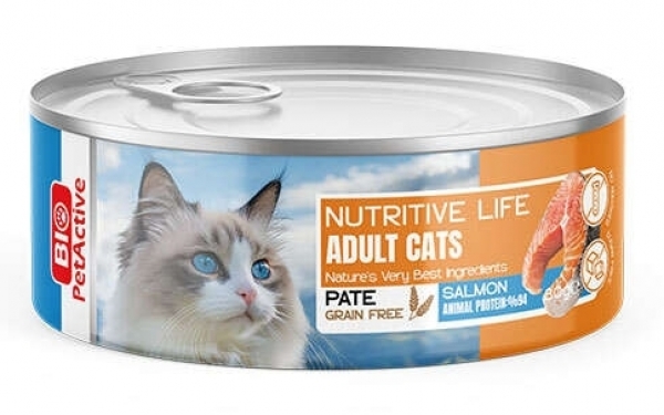 Bio Pet Active Nutritive Life Somonlu Ezme 80 gr Kedi Maması