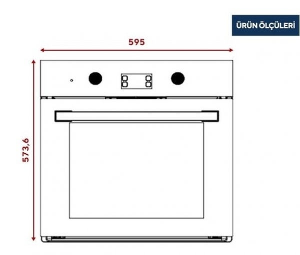 Kumtel Siyah 5 Prog. B66-SGF3 Ankastre Fırın