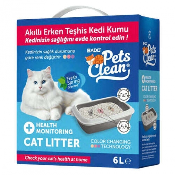 Bado Pets Clean Fresh Topaklanan Bentonit 6 lt Kedi Kumu
