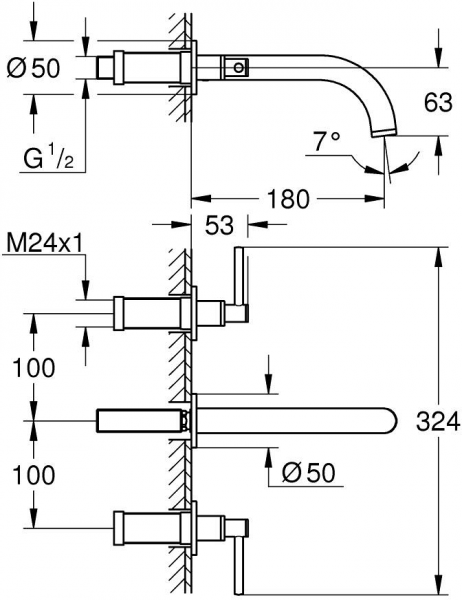 Grohe Atrio M 20662AL0 Lavabo Bataryası