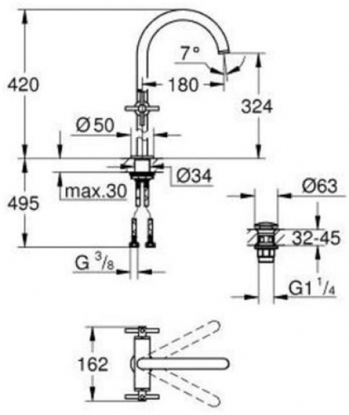 Grohe Atrio XL 21149DA0 Lavabo Bataryası