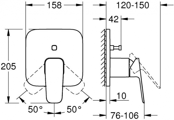 Grohe Cubeo 1017780000 Duş Bataryası