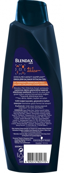 Blendax 4'ü 1 Arada Kafein Özlü 500 ml Şampuan