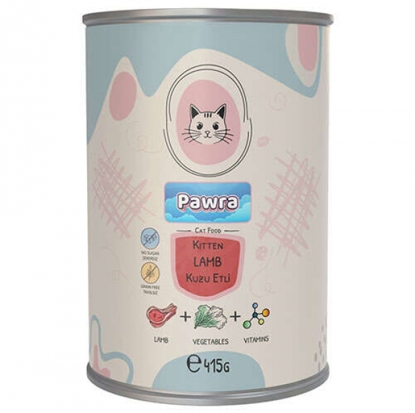 Pawra Kuzu Etli Yavru 415 gr Kedi Maması