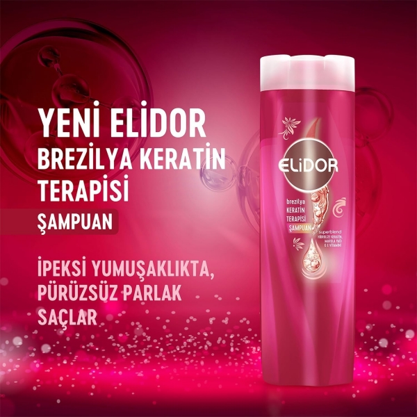 Elidor Superblend Brezilya Keratin Terapisi Hidrolize Keratin Marula Yağı 400 ml Şampuan