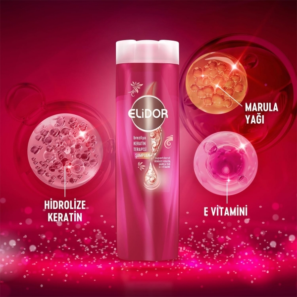 Elidor Superblend Brezilya Keratin Terapisi Hidrolize Keratin Marula Yağı 400 ml Şampuan