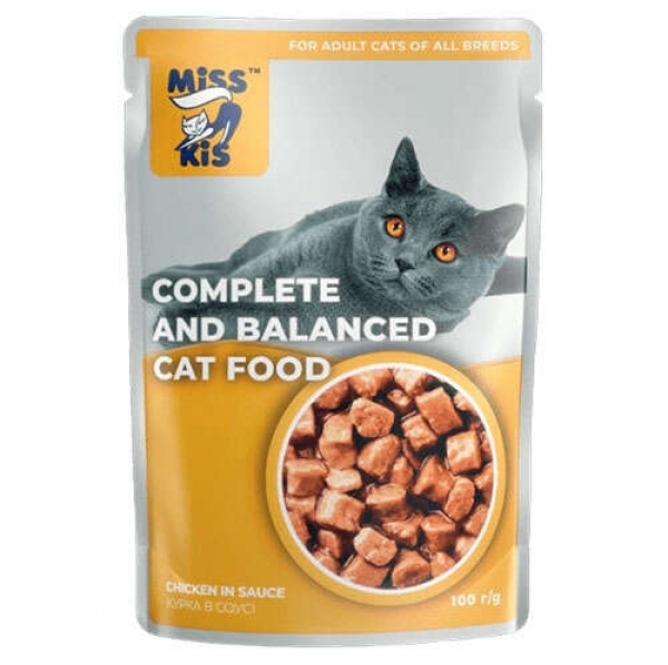 Miss Kis Tavuklu Yetişkin 80 gr Kedi Maması