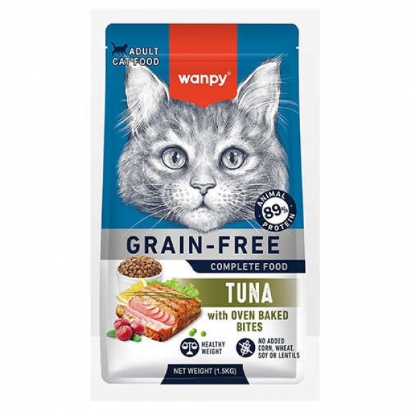 Wanpy Tahılsız Ton Balıklı Yetişkin 1.5 kg Kedi Maması