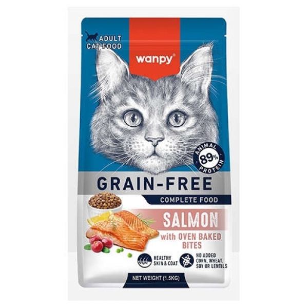 Wanpy Tahılsız Somonlu Yetişkin 1.5 kg Kedi Maması