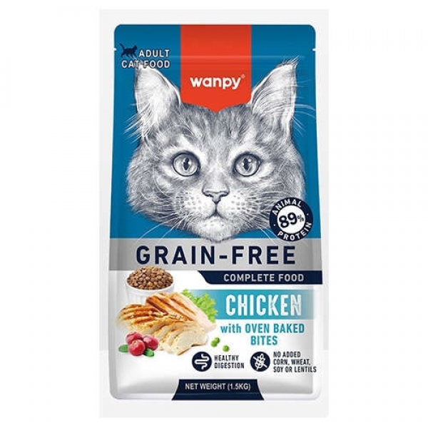 Wanpy Tahılsız Tavuklu Yetişkin 1.5 kg Kedi Maması