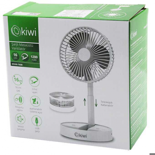 Kiwi Kfan-7608 Masaüstü Vantilatör