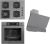 Ferre Flameart SC Gri Ankastre Set SC408 WFA + XE64CPR + D082