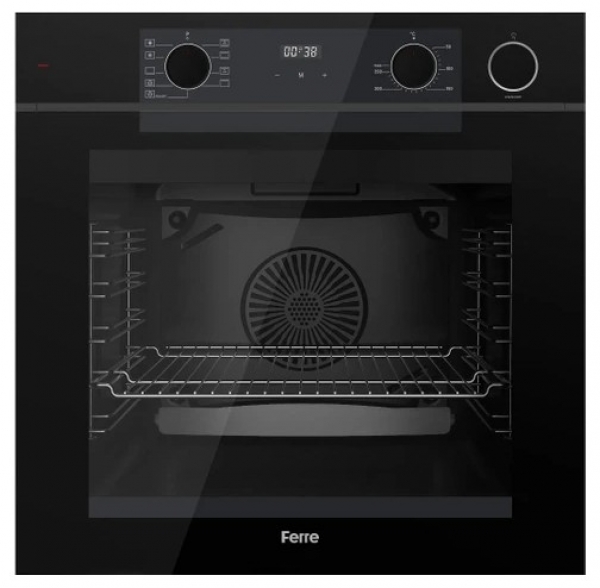 Ferre Steamart Siyah Ankastre Set CS205 + QEP64CS + D080-SA