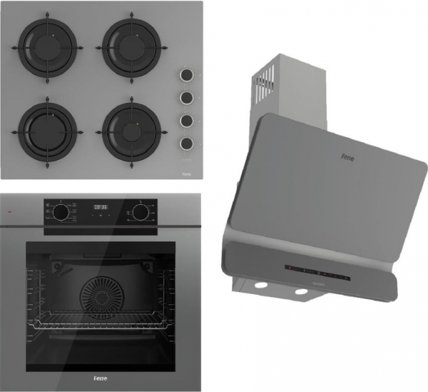 Ferre Gri Ankastre Set CS208 + QEP63CPR + D082-SA