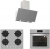 Silverline Gri Ankastre Set CS5427S01 + BO6504S01 + 3457 Soho 60