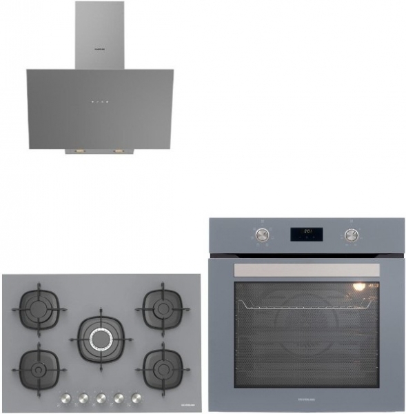 Silverline Gri Ankastre Set CS5622S01 + BO6502S02 + 3481