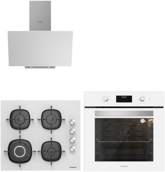 Silverline Beyaz Ankastre Set CS5629W01 + BO6502W02 + 3481