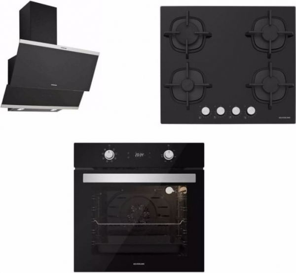 Silverline Siyah Ankastre Set CS5427B01 + BO6504B01 + 3420 Classy 60