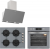 Silverline Buhar Destekli Gri Ankastre Set CS5335S01 + BO65P4S01 + 3457