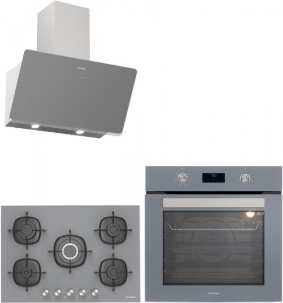 Silverline Gri Ankastre Set CS5622S01 + BO6502S02 + 3457 Soho