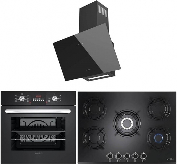 Lanova Vitro Siyah Ankastre Set G 17402 101 + 3207B01 + 3220B6