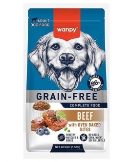 Wanpy Tahılsız Sığır Etli Yetişkin 1.5 kg Köpek Maması