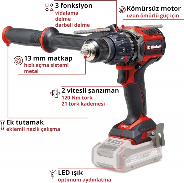 Einhell TP-CD 18/120 Li-i BL Solo Akülü Matkap