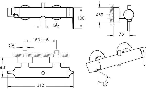 VitrA Suit A4281829 Banyo Bataryası