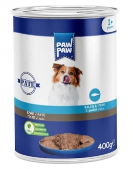 Paw Paw Pate Balıklı Yetişkin 400 gr Köpek Maması