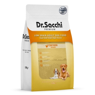 Dr.Sacchi Premium Düşük Tahıllı Tavuklu Yetişkin 1.5 kg Köpek Maması