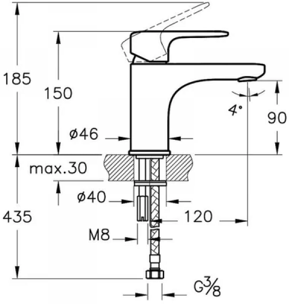 Artema Root Round A4270574 Lavabo Bataryası