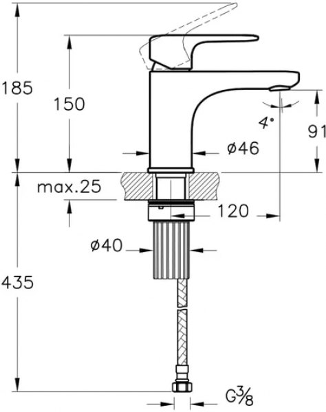 Artema Root Round A4270529 Lavabo Bataryası