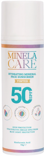 Minela Care Organik Mineral Filtreli Renkli Yüz Güneş Kremi 50 SPF 70 gr