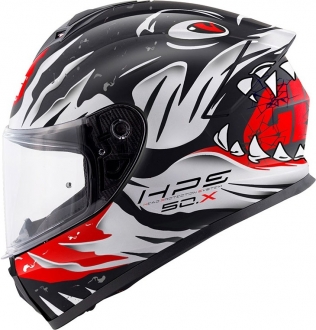Givi 50.X Sharkbite Mat Siyah-Beyaz-Kırmızı