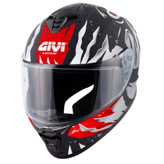 Givi 50.X Sharkbite Mat Siyah-Beyaz-Kırmızı