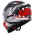 Givi 50.X Sharkbite Mat Siyah-Beyaz-Kırmızı