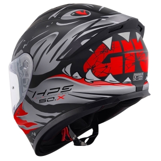 Givi 50.X Sharkbite Mat Siyah-Gri-Kırmızı