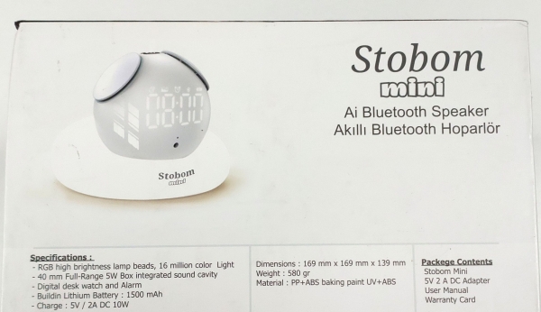 Stobom Mini Akıllı Uyku Robotu Bluetooth Hoparlör