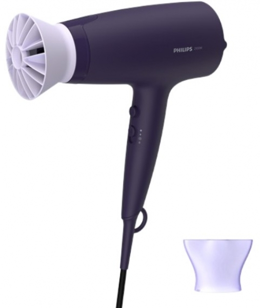Philips BHD350/06 Saç Kurutma Makinesi (Siyah / Lila)