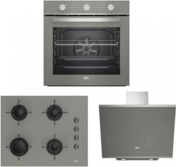 Beko Gri Ankastre Set BOCD T 6011 EG + BFC 220 G + BDE 6050 G